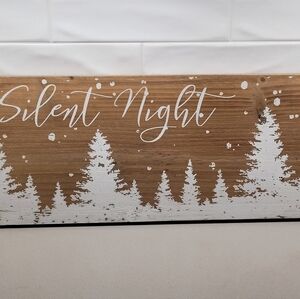 Silent Night Christmas sign